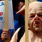 Imagen de una protesta en Alemania contra el TTIP