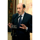 El secretario general del PSOE, Alfredo Pérez Rubalcaba.