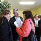 Katy Díaz, Miguel Martínez y Teresa Gutiérrez, antes del comité