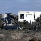 Imagen del cuartel del Mosad que fue bombardeado. GAILAN HAJI