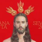 Corte superior del cartel de la Semana Santa de Sevilla 2024. SALUSTIANO