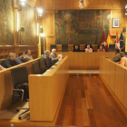 Un momento de la asamblea de la Asociación de Municipios Mineros, ayer, en la Diputación. DL