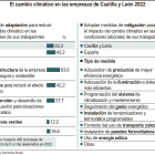 Gráfico sobre la adopción de medidas medioambientales por las empresas de Castilla y León en 2022