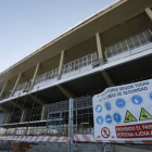 El Palacio de Deportes de León sigue en obras.