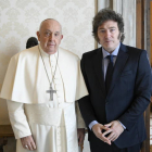 El Papa y Milei.