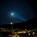 Un extraño efecto lumínico visto en 2009 sobre la base militar de Skjold, en el norte de Noruega.