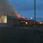 Imagen de la nave ardiendo en Astorga