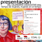 Cartel del calendario coeducativo del sindicato Stele ilustrado por una burgalesa.