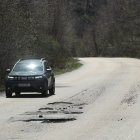 Estado de la carretera de Valdeprado.