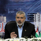 Foto de archivo del jefe del buró político del grupo islamista radical palestino Hamás, Ismail Haniye. EFE/Mohammed Saber
                      [I]