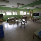 Un aula de un colegio de León.