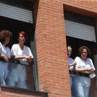 Protesta frente al Hospital El Bierzo.