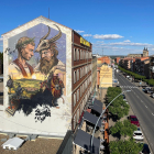 Nuevo mural de Astures y Romanos, ubicado en la avenida de Ponferrada de Astorga