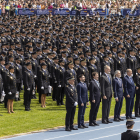 Felipe VI preside el acto de jura de la XXXVIII promoción de la Escala Básica de la Policía Nacional.