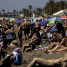 Vista general de la playa de la Malagueta (Málaga) este martes. EFE/Jorge Zapata