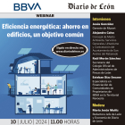 Cartel del webinar de BBVA y Diario de León sobre eficiencia energética