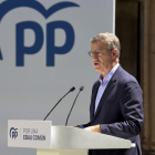 El presidente del PP, Alberto Núñez Feijóo , en un acto celebrado esta semana. EFE/J.M.GARCÍA
