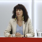 La secretaria de Igualdad y ministra del ramo, Ana Redondo, durante su asistencia a la reunión de la Comisión Ejecutiva Federal del PSOE, este lunes, en Madrid. EFE/ Rodrigo Jiménez