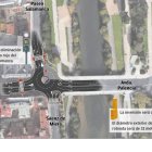 La rotonda del puente de los Leones