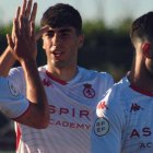 Los jugadores de la Cultural celebran uno de los goles marcados a La Virgen del Camino.