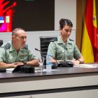 Responsables de la Guardia Civil y de la ONG Diaconía presentan este viernes la campaña 'Y tú, ¿a quién llamarías?' contra la trata de personas en pisos particulares. EFE/ Guardia Civil SOLO USO EDITORIAL/SOLO DISPONIBLE PARA ILUSTRAR LA NOTICIA QUE ACOMPAÑA (CRÉDITO OBLIGATORIO)