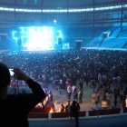 Una espicha universitaria celebrada en la Plaza de Toros de León.