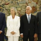 Imagen de archivo de los nuevos vocales del CGPJ José Eduardo Martínez Mediavilla, Gema Espinosa, José María Páez y José María Fernández Seijo (i-d), durante la ceremonia de juramento o promesa de los nuevos vocales del Consejo General del Poder Judicial celebrada en el Palacio de la Zarzuela. /Archivo. EFE/ Mariscal