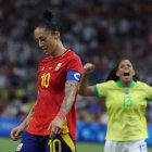 La jugadora de España Jennifer Hermoso durante la semifinal femenina de Fútbol, entre Brasil y España en el marco de los Juegos Olímpicos París 2024, este martes, en Marsella, Francia. EFE/Kiko Huesca