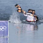 Los españoles Saúl Craviotto (delante), Carlos Arévalo, Marcus Cooper y Rodrigo Germade han logrado la medalla de bronce