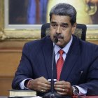 Fotografía de archivo del presidente de Venezuela, Nicolás Maduro, durante una rueda de prensa en el Palacio de Miraflores en Caracas (Venezuela). EFE/ Ronald Peña R.