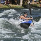 El palista español Guillermo Fidalgo en el Campeonato Mundial de Piragüismo en Aguas Bravas, este miércoles.