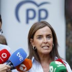 La vicesecretaria de Organización del Partido Popular, Carmen Fúnez, realiza declaraciones a los medios de comunicación sobre temas de actualidad este viernes en Madrid. EFE/ J.P. Gandul