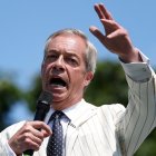 Imagen de Archivo del líder del partido de ultraderecha Reform UK, Nigel Farage.
                       EFE/EPA/ANDY RAIN