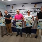 Presentación de la Feria de las Rebajas de Templarium en la sala de prensa de la Ponferradina