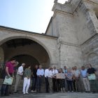 Los alcaldes de la Mancomunidad de Municipios Gallegos del Camino Francés, en Molinaseca.