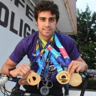 Foto de archivo del triatleta leonés Kevin Tarek Viñuela, que se ha proclamado en Townsville (Australia) campeón del mundo de acuatlón. EFE/J.Casares