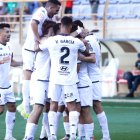 La Cultural celebra la victoria en el primer partido de Liga ante el CD Lugo.