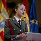 La princesa de Asturias, Leonor de Borbón, en un homenaje que recibió el pasado mes de mayo en Zaragoza. EFE/ Javier Cebollada