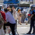 Imagen del pasado mes de julio del paso de la frontera entre España y Marruecos en Melilla. EFE / Giner.