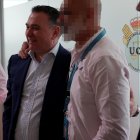 Imagen del empresario gallego Abel Diéguez en su reciente visita a las instalaciones de la UCO en Madrid. IMAGEN CEDIDA POR LA GUARDIA CIVIL. SOLO USO EDITORIAL.