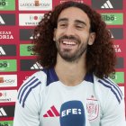 El jugador de la selección española Marc Cucurella durante una entrevista con la Agencia EFE. EFE/ EFETV