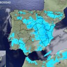 Previsión de lluvias para el jueves.