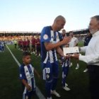 Yuri de Souza durante el homenaje que recibió en el Toralín