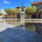 Plaza de Santo Martino inanundada de agua.