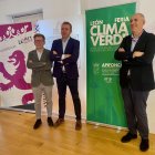 Enrique Suárez, José Manuel García y Vicente Canuria, en la presentación de León Clima Verde.