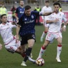 Partido entre la Cultural y la Deportiva de la pasada temporada en el Reino de León.