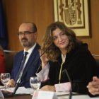 La rectora de la Universidad de León, durante la inauguración del año académico en el Campus de Ponferrada.