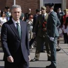 Leonardo Marcos, en su última visita al cuartel de la Guardia Civil de León, el pasado 25 de junio.