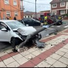 Estado en el que quedaron los vehículos tras el accidente.