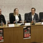 Miguel Borraz, Camino Orejas, Juan Dopico y Héctor César, ayer, en la presentación del Purple Weekend.